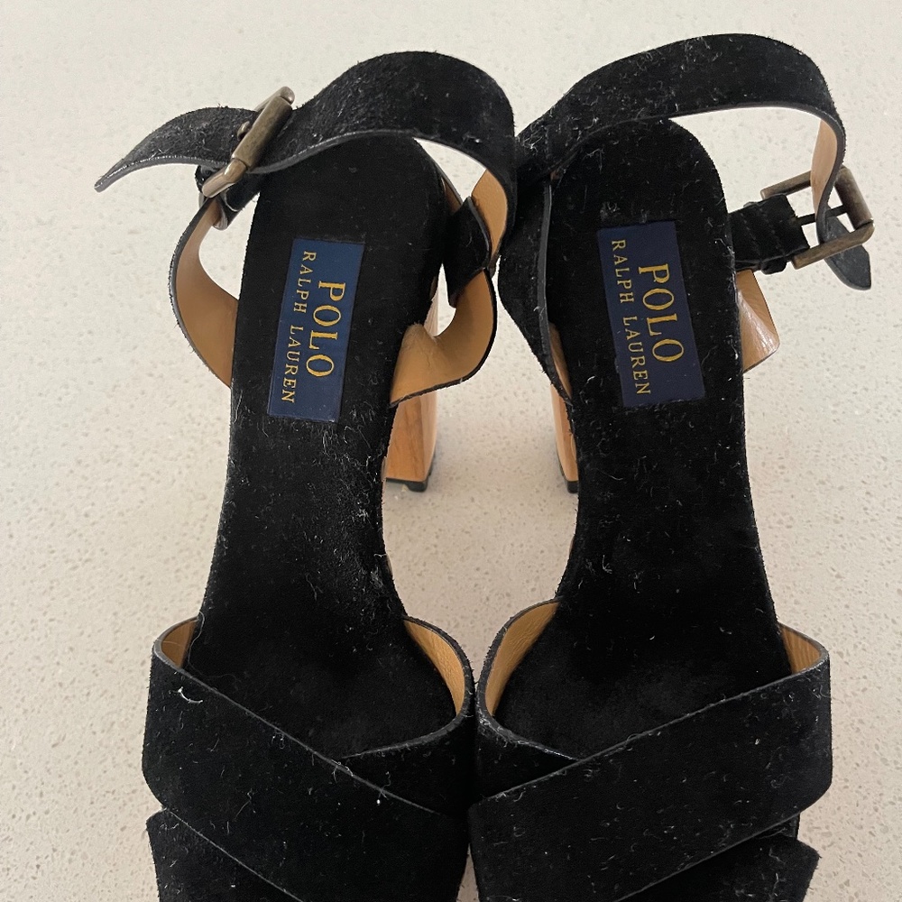 Polo Ralph Lauren Platform Suede Heel - 38